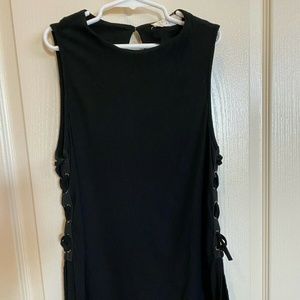 Woman's Black Side LaceUp Shirt - Size XS
